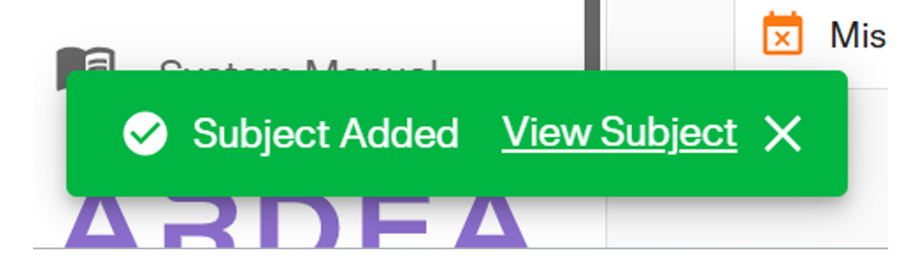 Success Notification